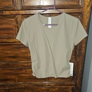 Lululemon All It Takes Back Twist Ribbed Short Sleeve Top! Sz 12, SHOK!! RARE!